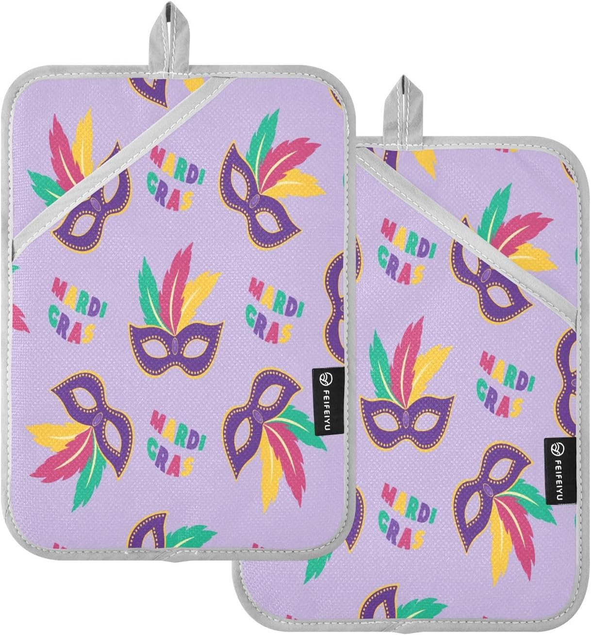 Mardi Gras Pot Holder Set - 2-Pack