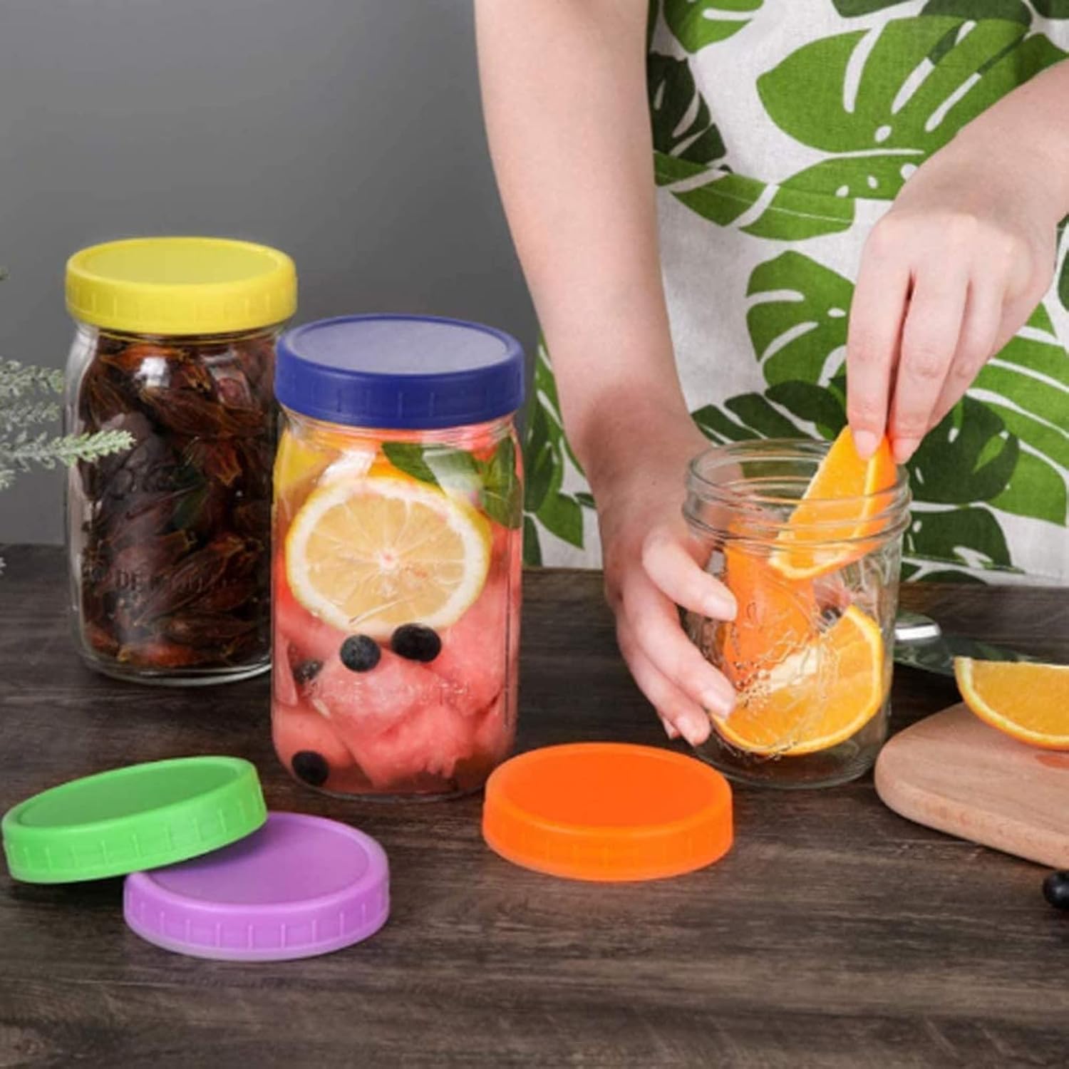 24PCS Mason Jar Lids Yellow