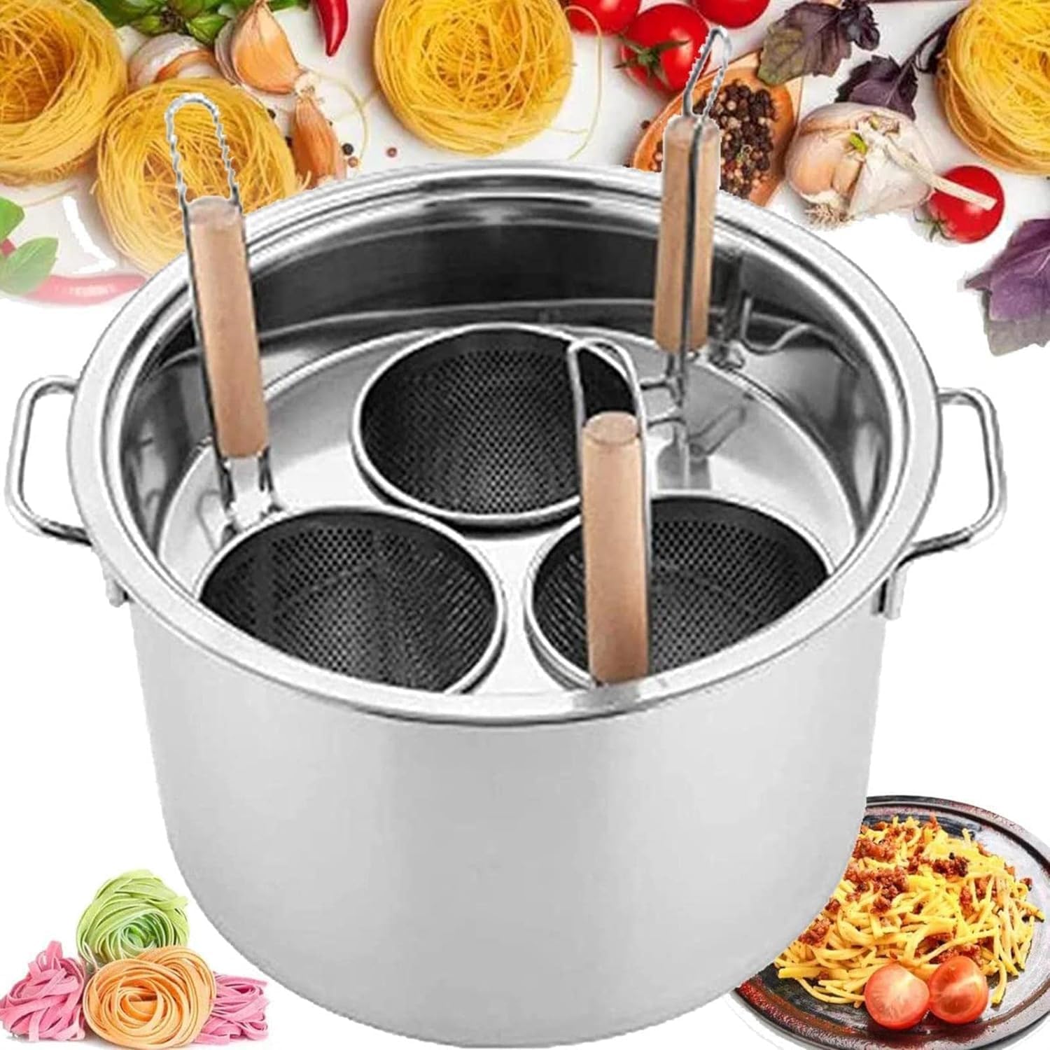 DAOUXIAOSP Pasta Cooker Set With Divider And Colander