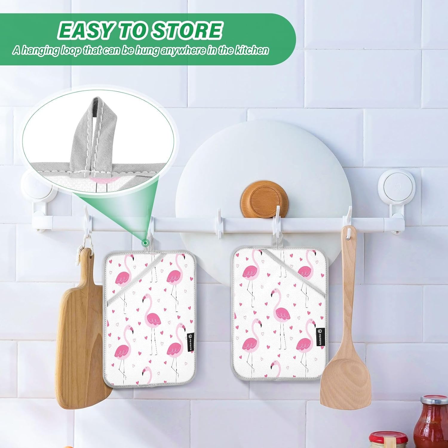 Elegant Pink Flamingos Heat Resistant Potholders