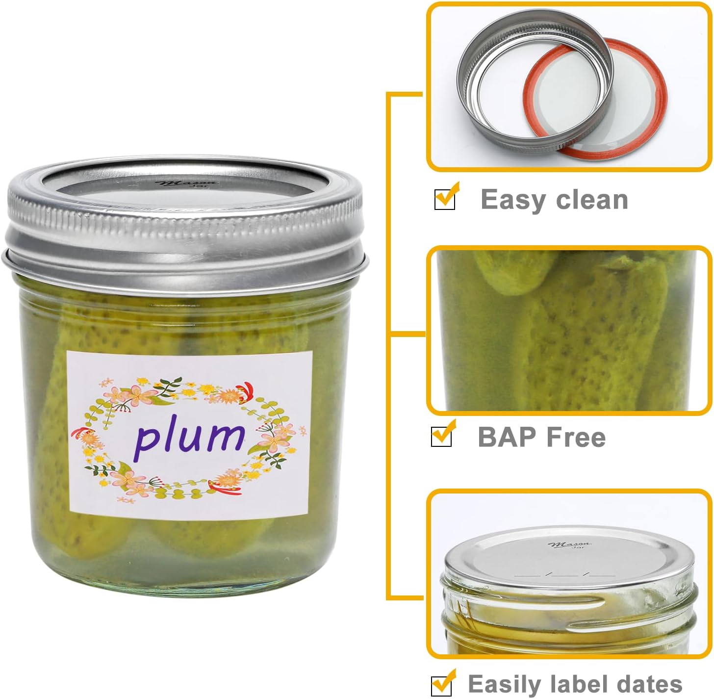 Rustic Country Style Mason Jars Set of 30