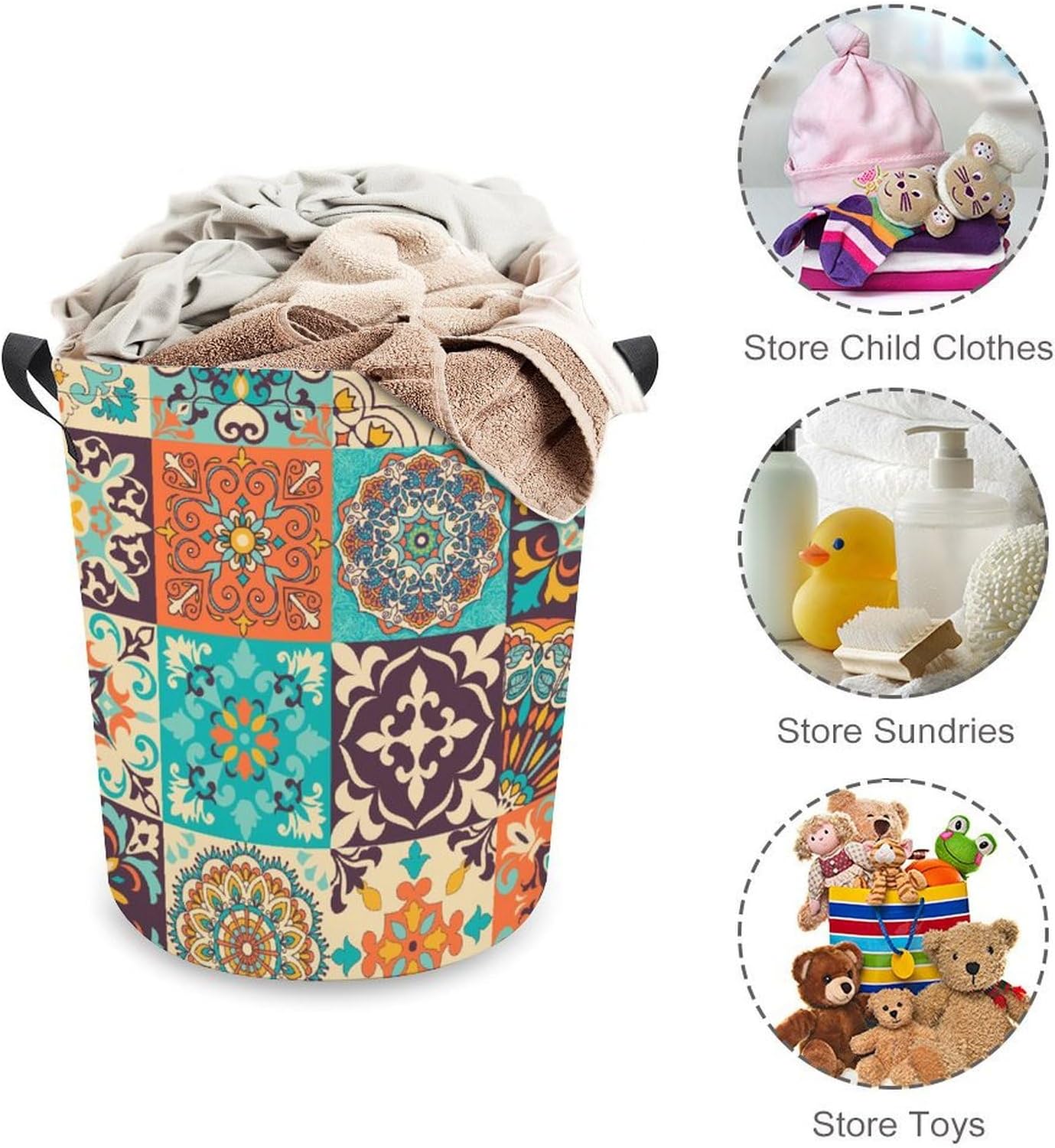 Durable Boho-Style Laundry Hamper