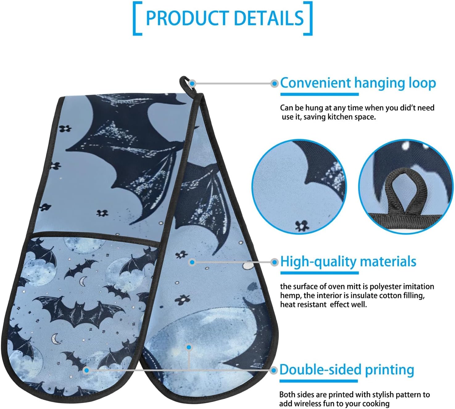 Pumpkin Halloween Proboscis Oven Mitts - Heat-Resistant Padded for Safe Cooking