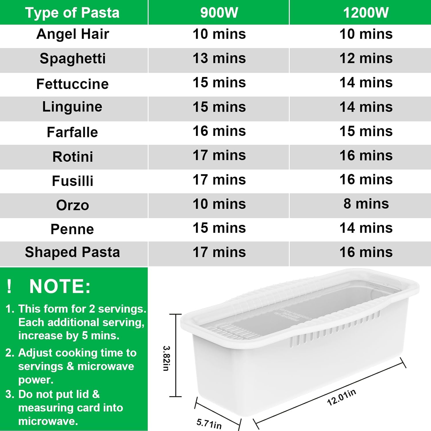 Potahouse Microwave Pasta Cooker With Strainer Lid Quick Easy Cooking
