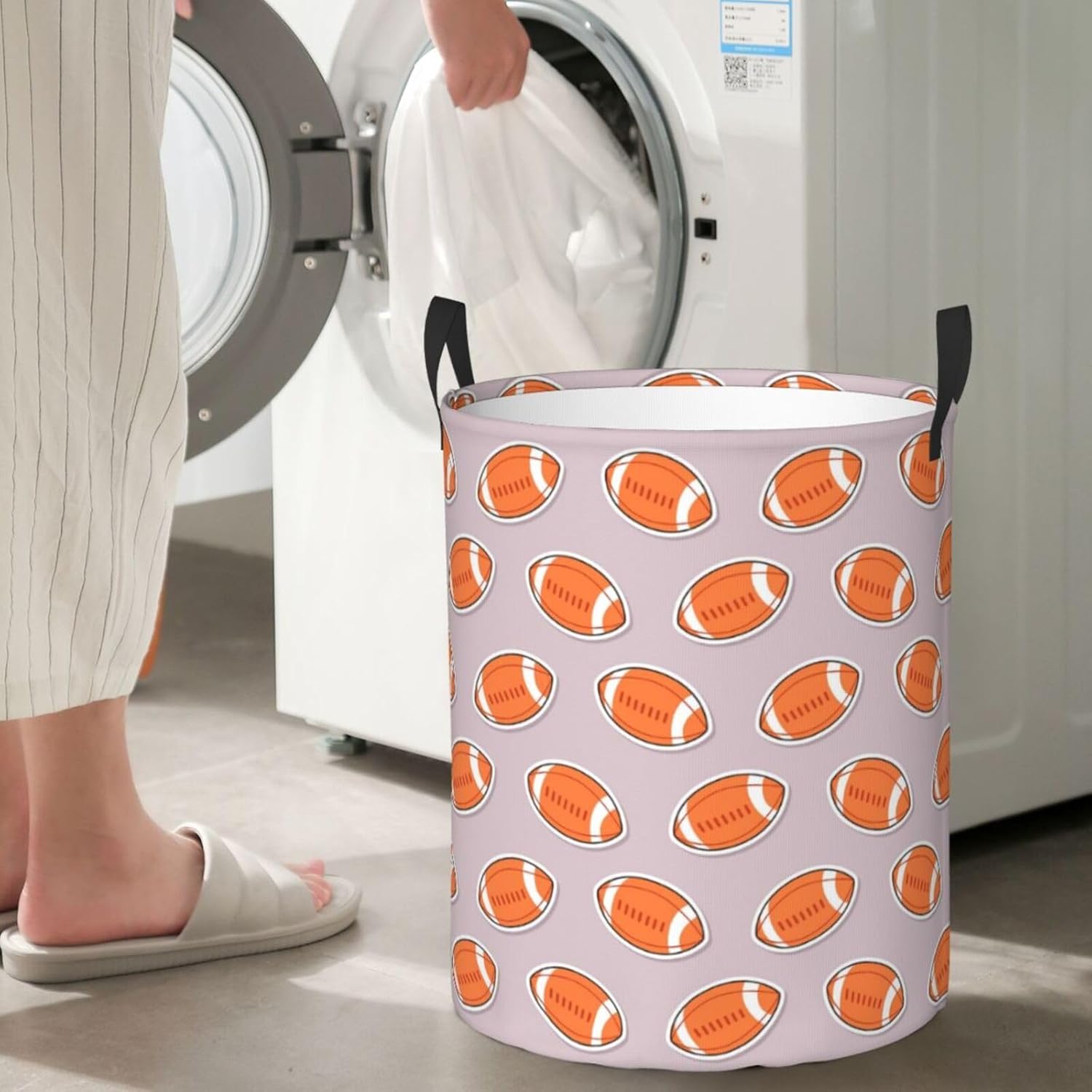 American Football Large Collapsible Laundry Hamper