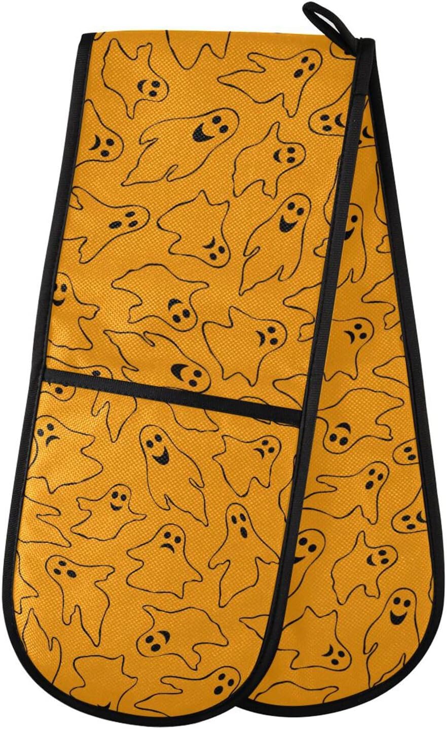 Susiyo Halloween Ghost Double Oven Mitts Heat Resistant