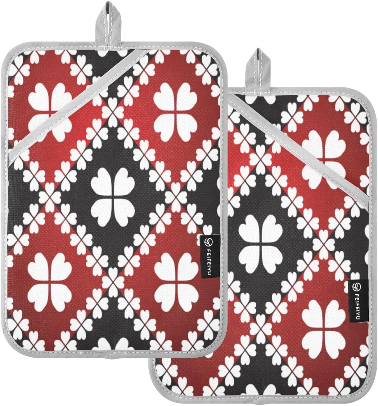Hot Days in the Kitchen Shamrock Clover Potholders