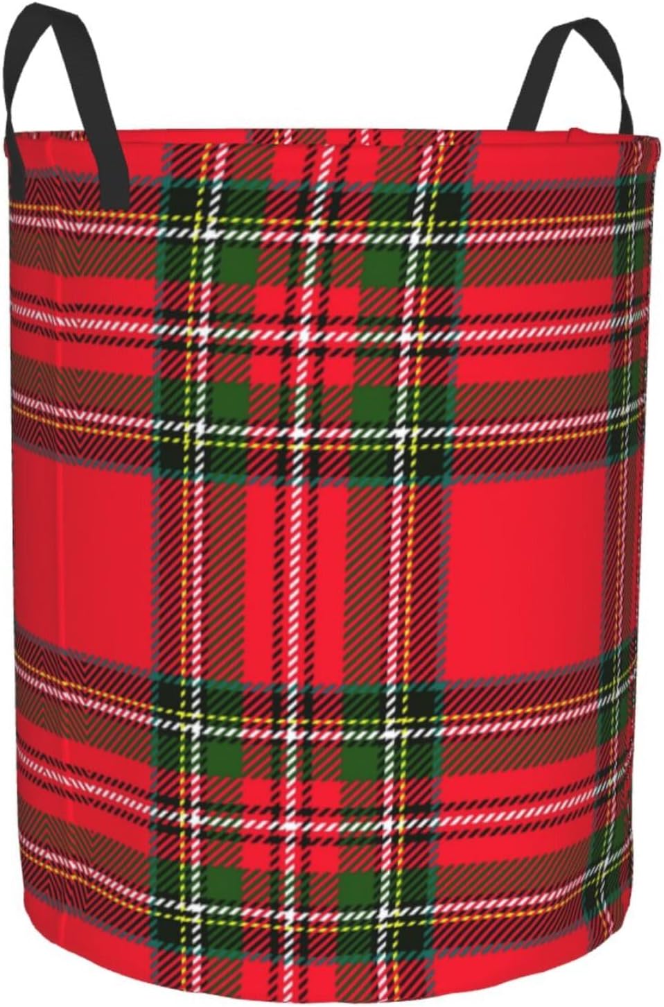 Christmas Plaid Folding Laundry Basket