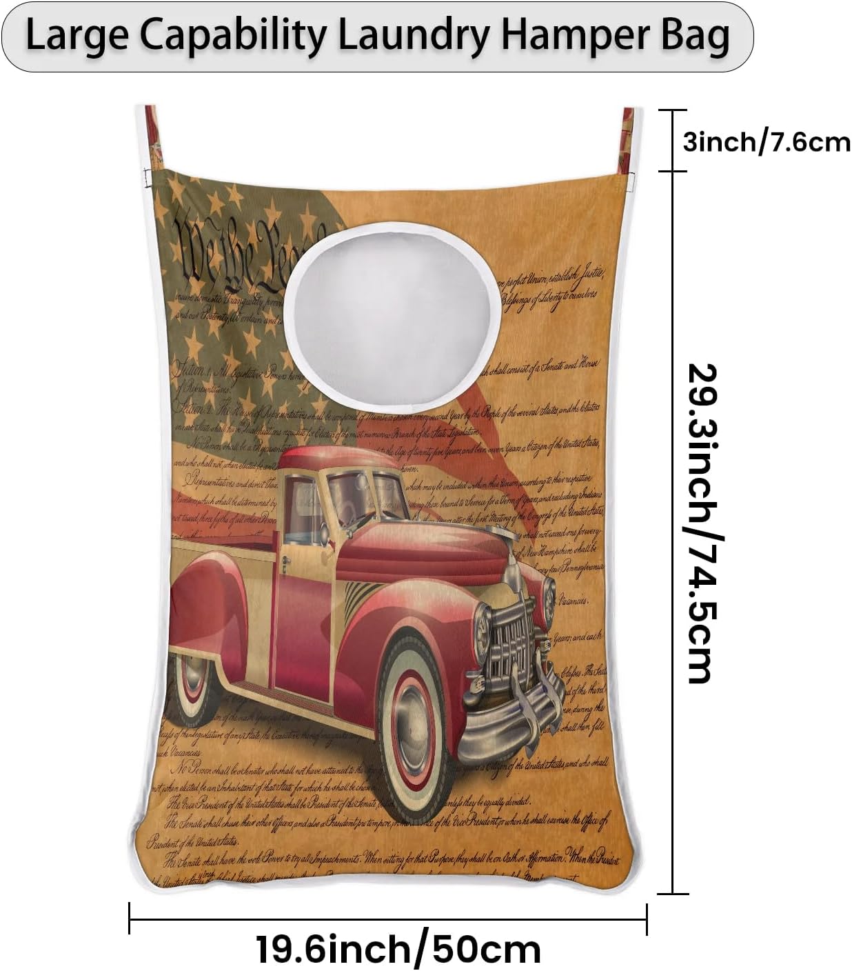 4th of July Hanging Laundry Hamper