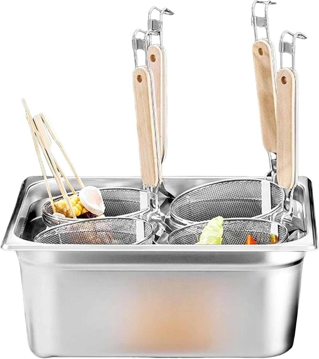 AttreX 4-Hole Stainless Steel Pasta Pot with Strainer