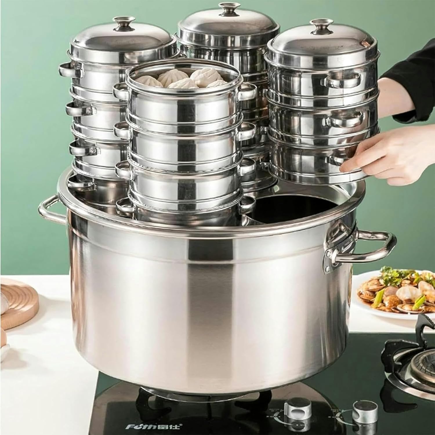 Stainless Steel 3 Holes Pasta Cooker