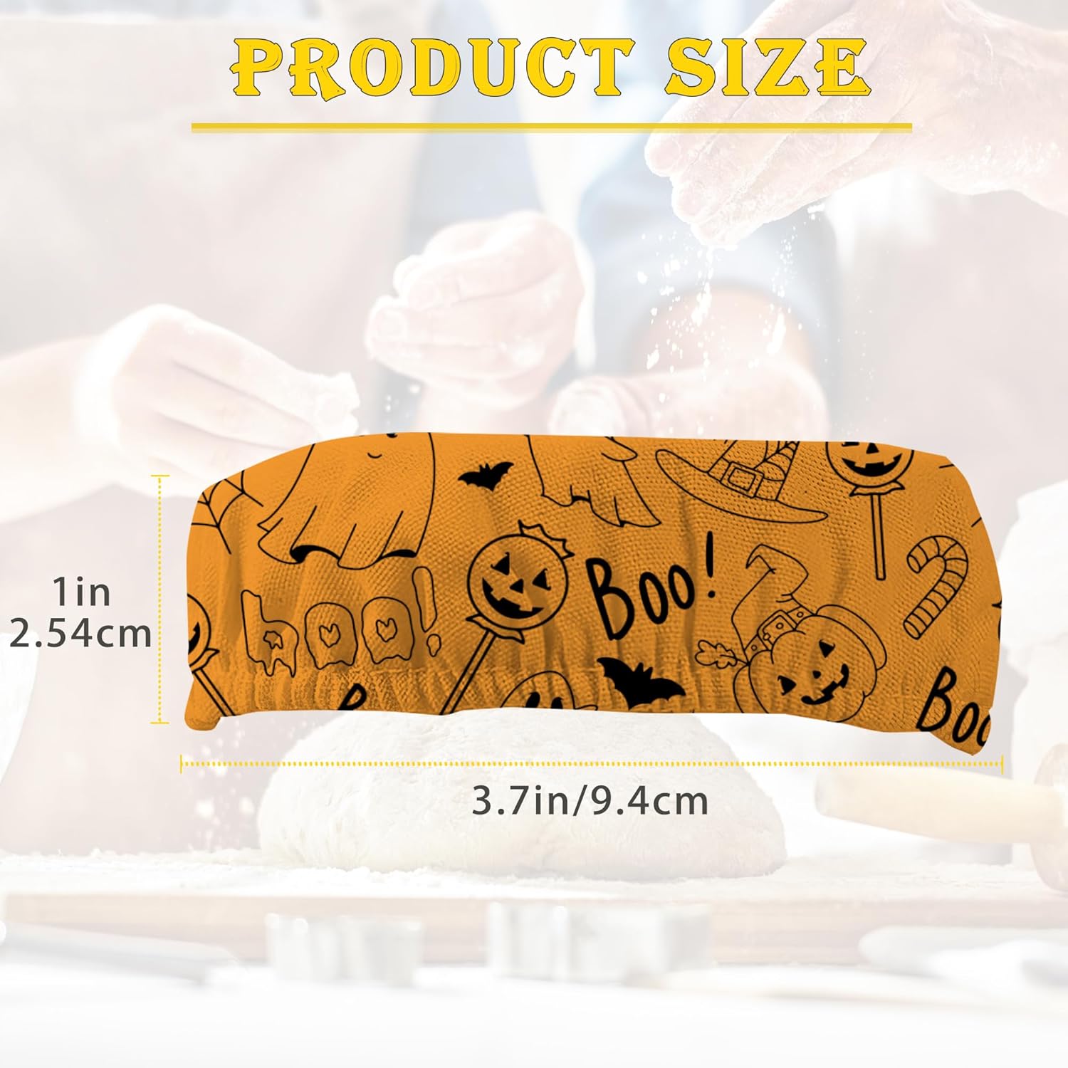 IGPPDO Halloween Pumpkin Cloth Lid Covers for Sourdough Starter Jar 5-Pack
