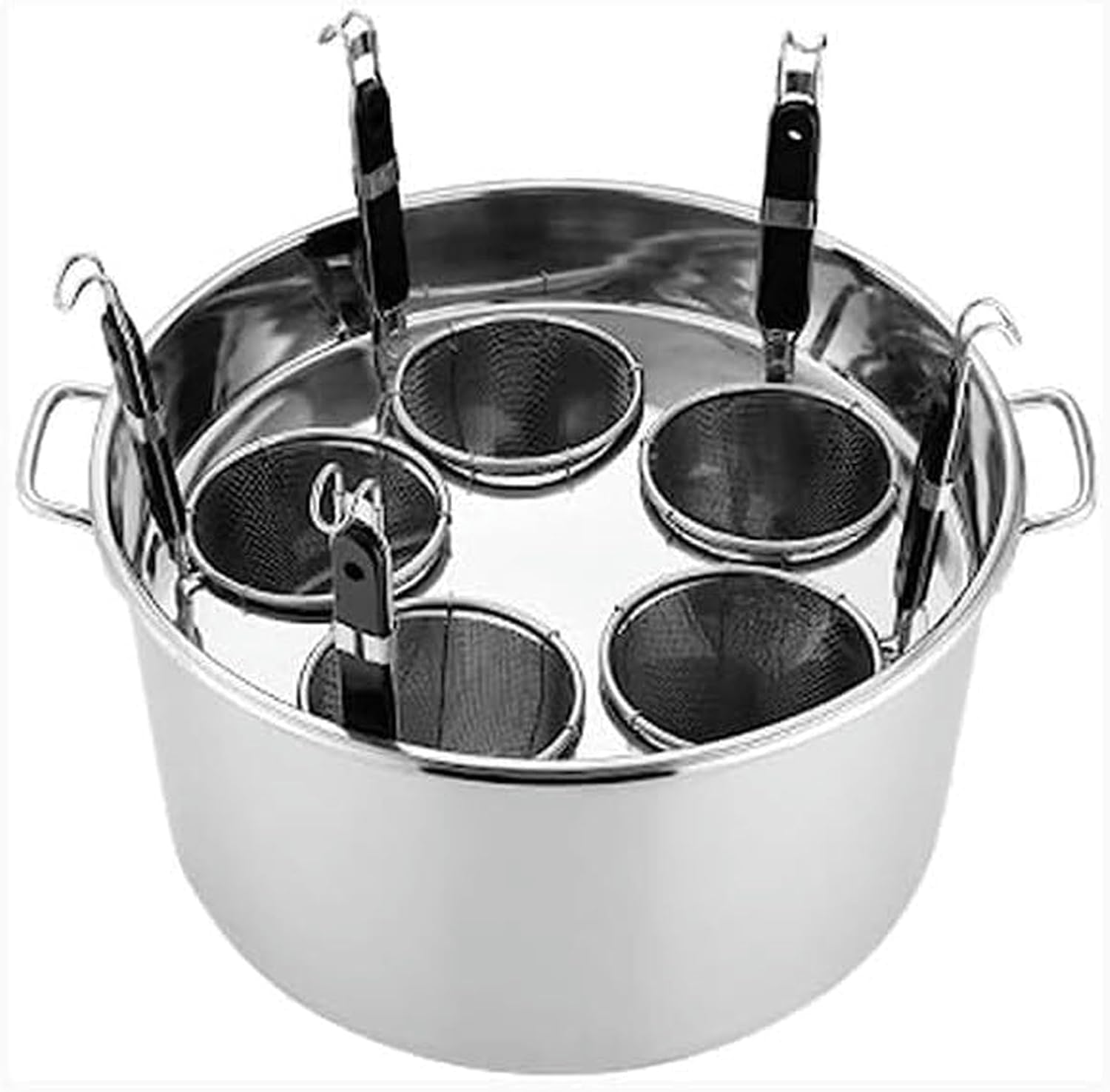 BTURYT Pasta Cooker Set with Insert 3-5 Holes Durable Space-Saving