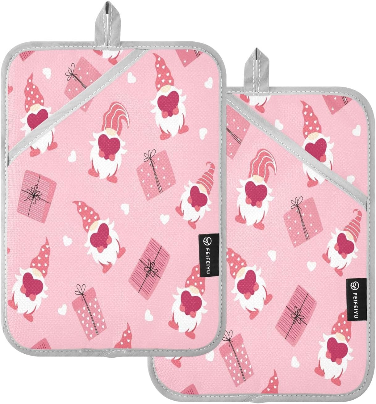 Heat-Resistant Potholders with Design for Kitchen Use