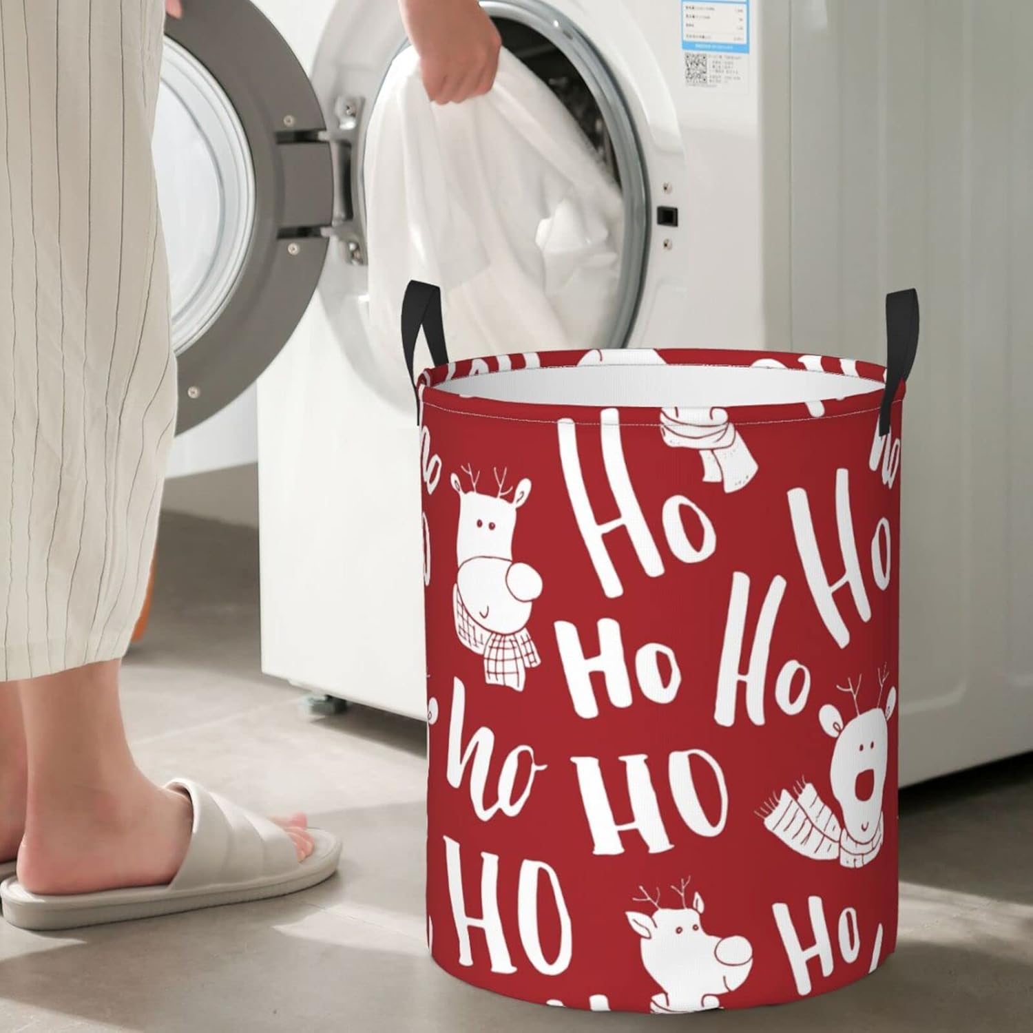 Perfect Storage Christmas Laundry Hamper with Easy Handling