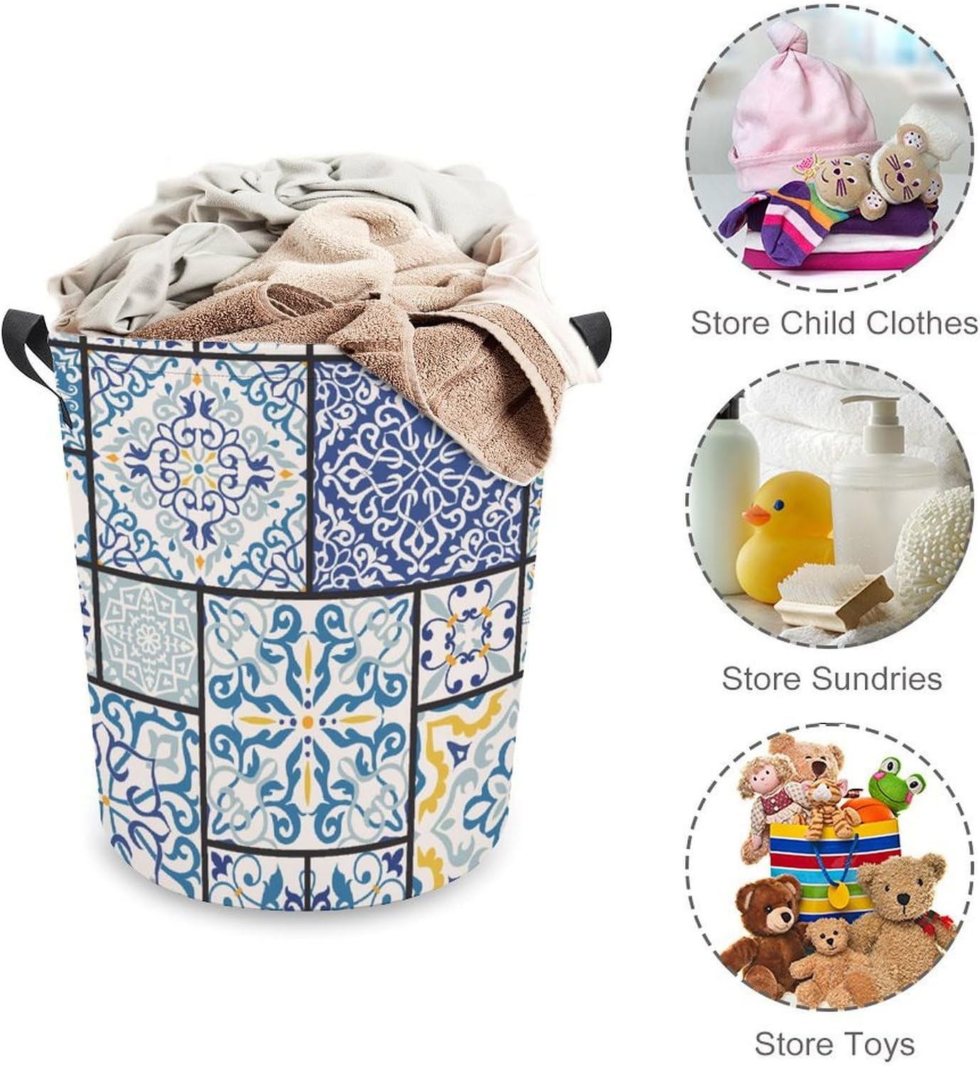 MEIKKO Retro Collapsible Laundry Hmpz with Handle