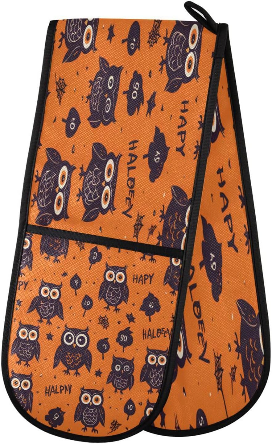 Halloween Owls Oven Mitts