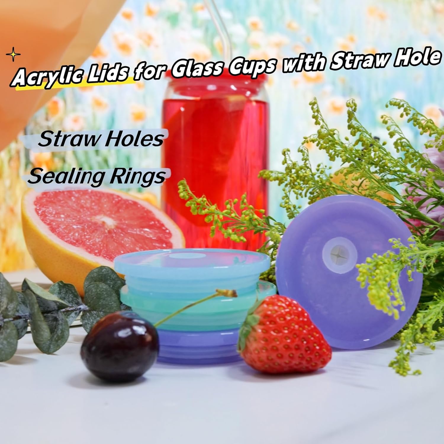 BPA-Free Acrylic Lid for Glass Cup