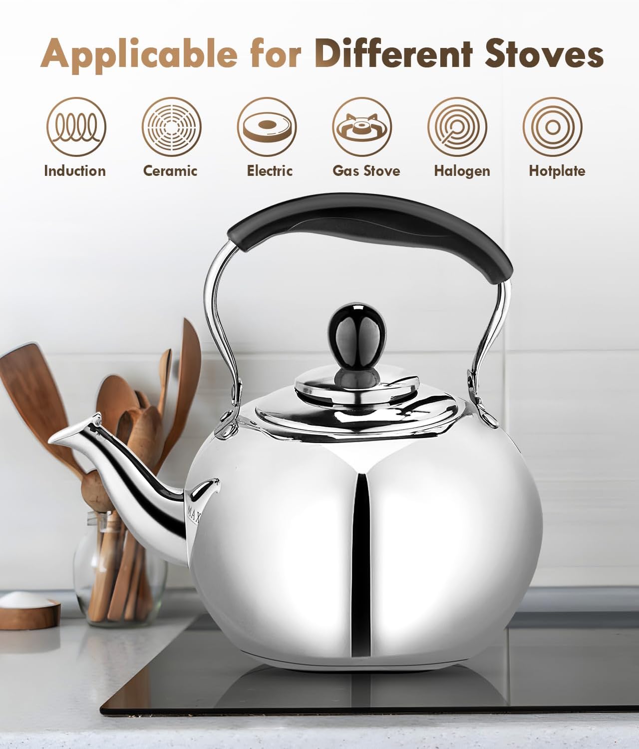 Sturdy Whistling 23 Quart Pot for Effortless Tea Brewing