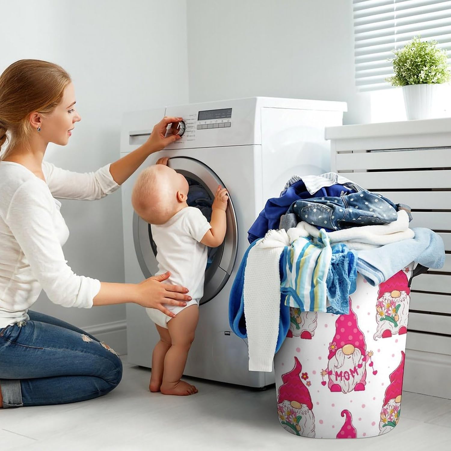 Happy Mothers Day Home Kitchen Compact Laundry Happer Water-Resistant Easy to Use