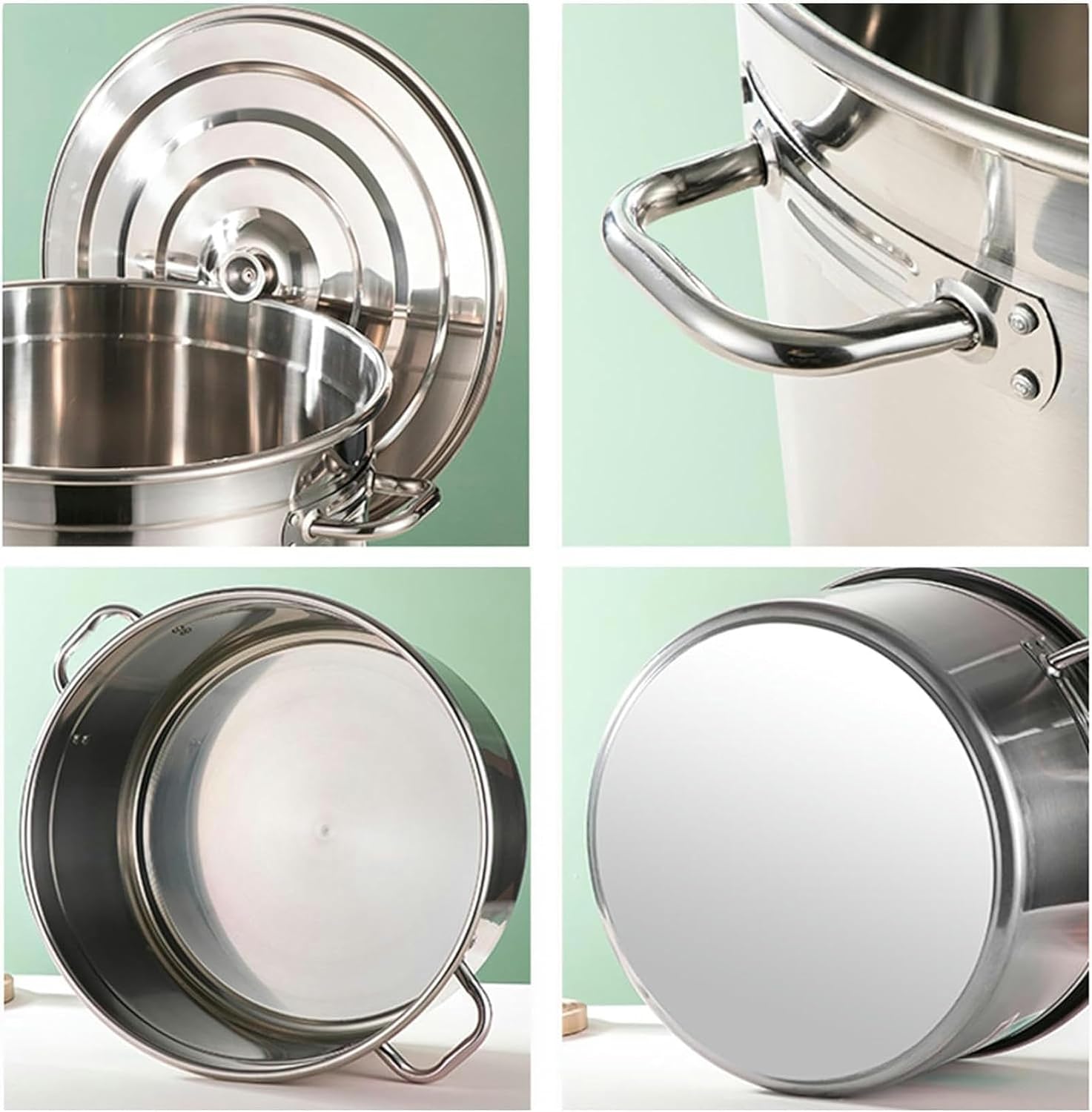 Heavy Duty Stainless Steel Pasta Pot with Strainer Basket