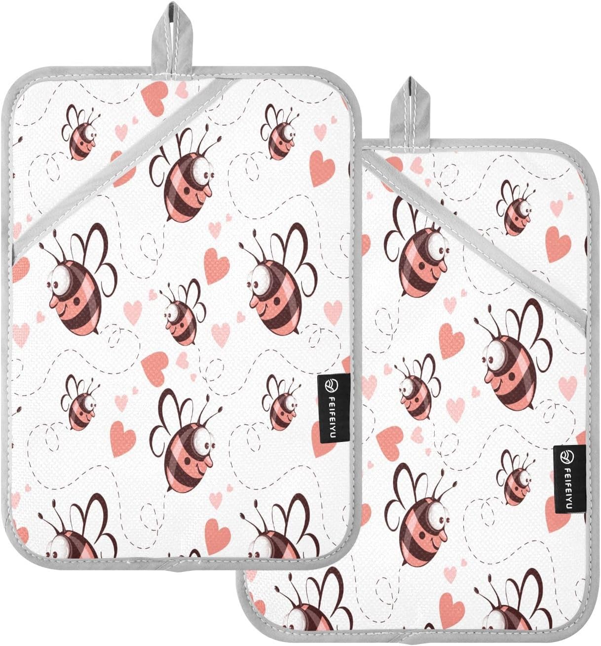 Kcldeci 2Pack Heat Resistant Oven Mitts and Pot Holders