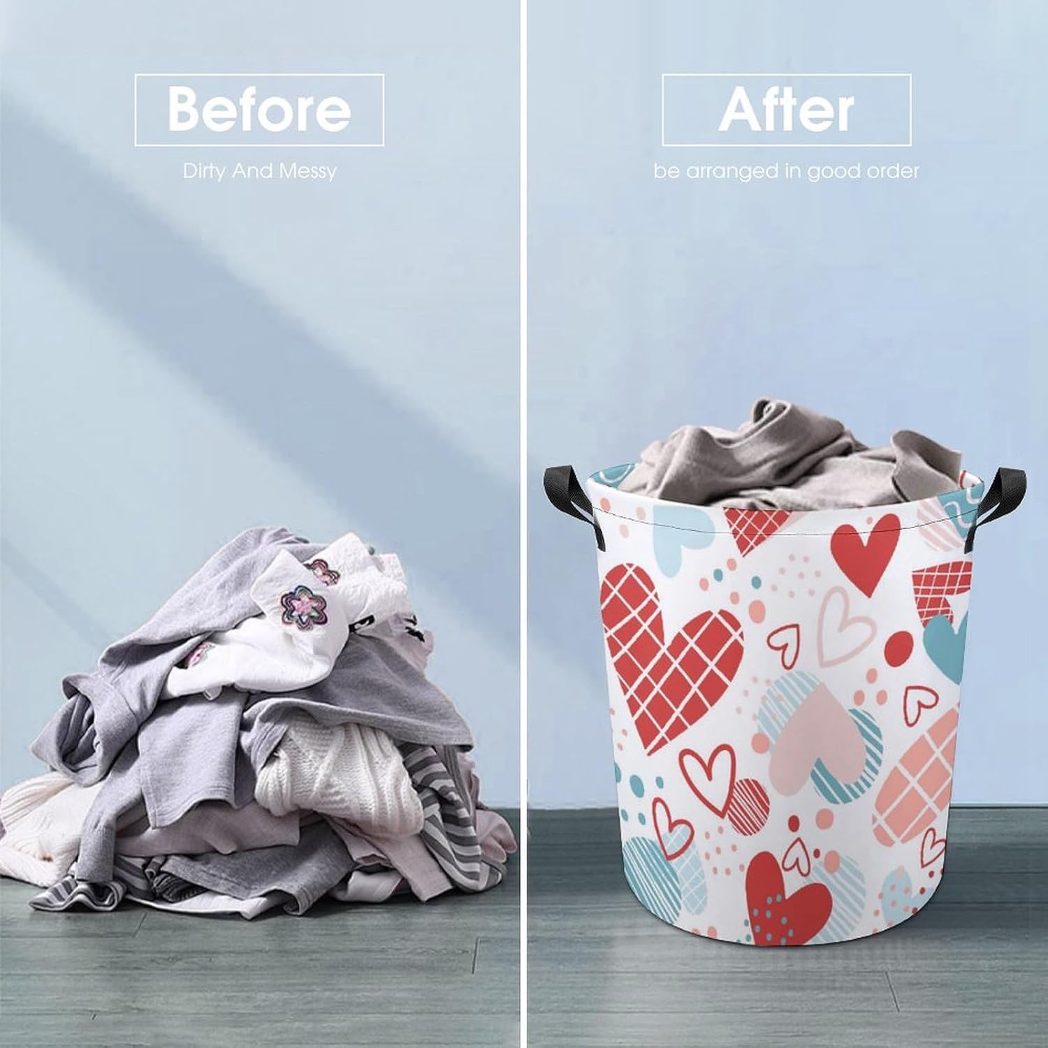 Meiko Hearts Cute Dot Laundry Hamper