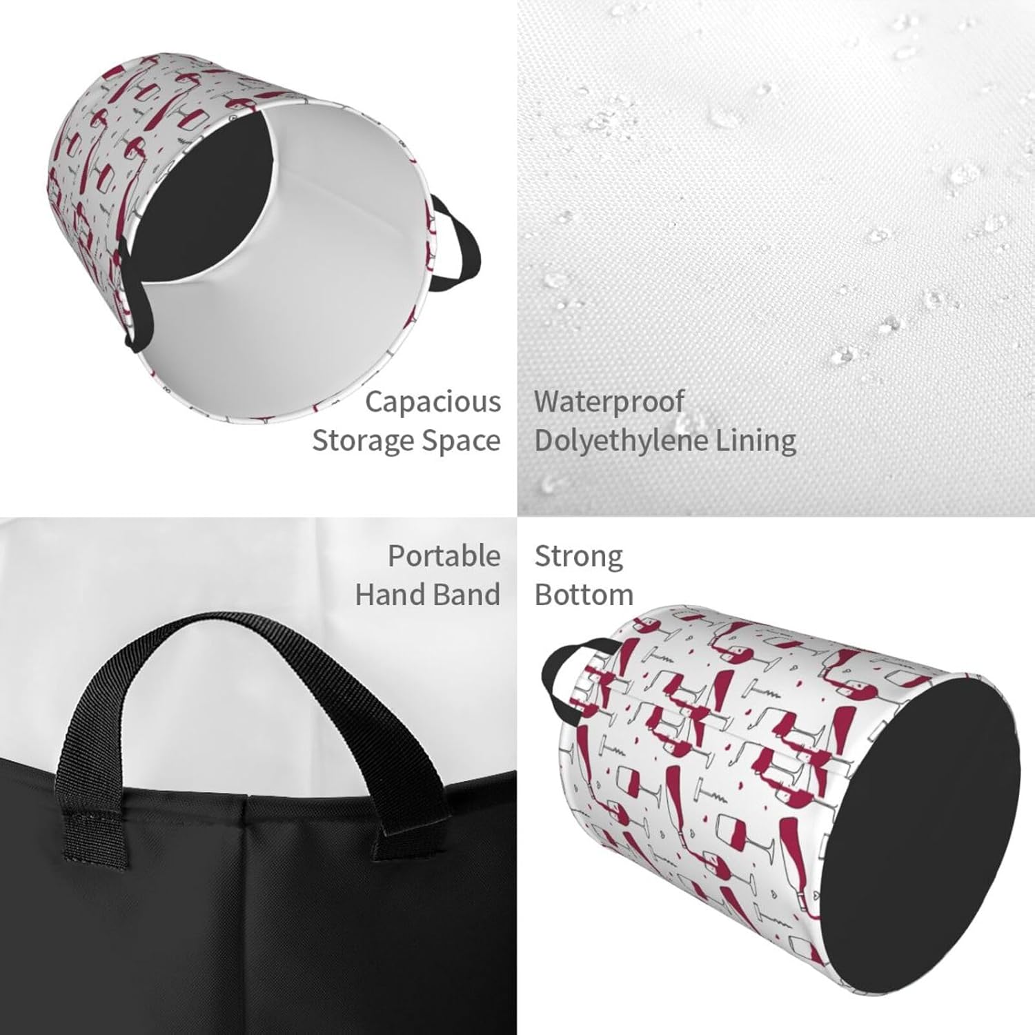 Collapsible Laundry Basket with Handles Easy to Use Storage for Bedrooms