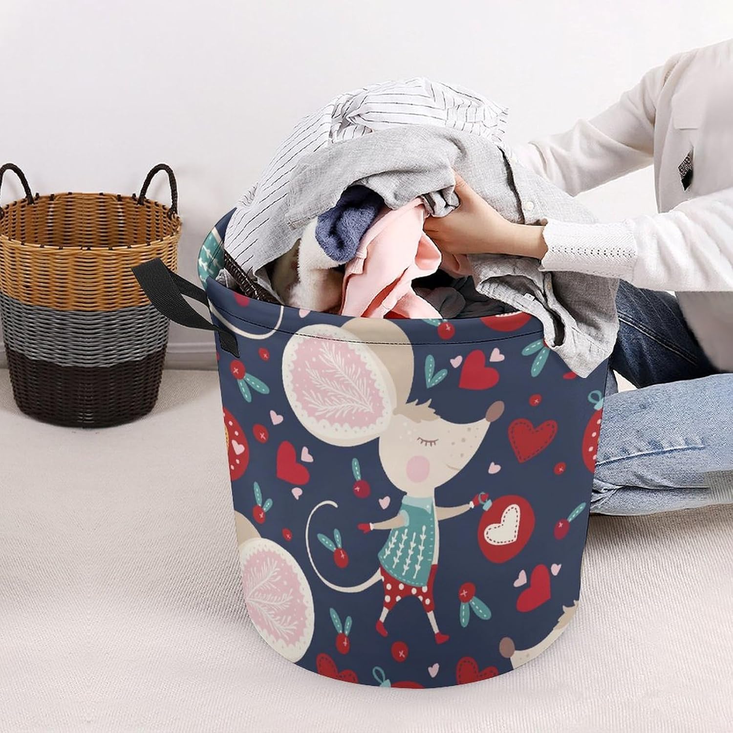 Cute Cartoon Mouse Laundry Hamper