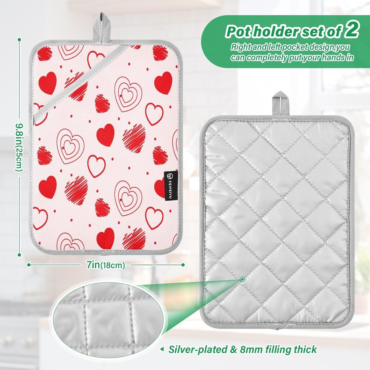 2-Pack Heat-Resistant Pot Holders
