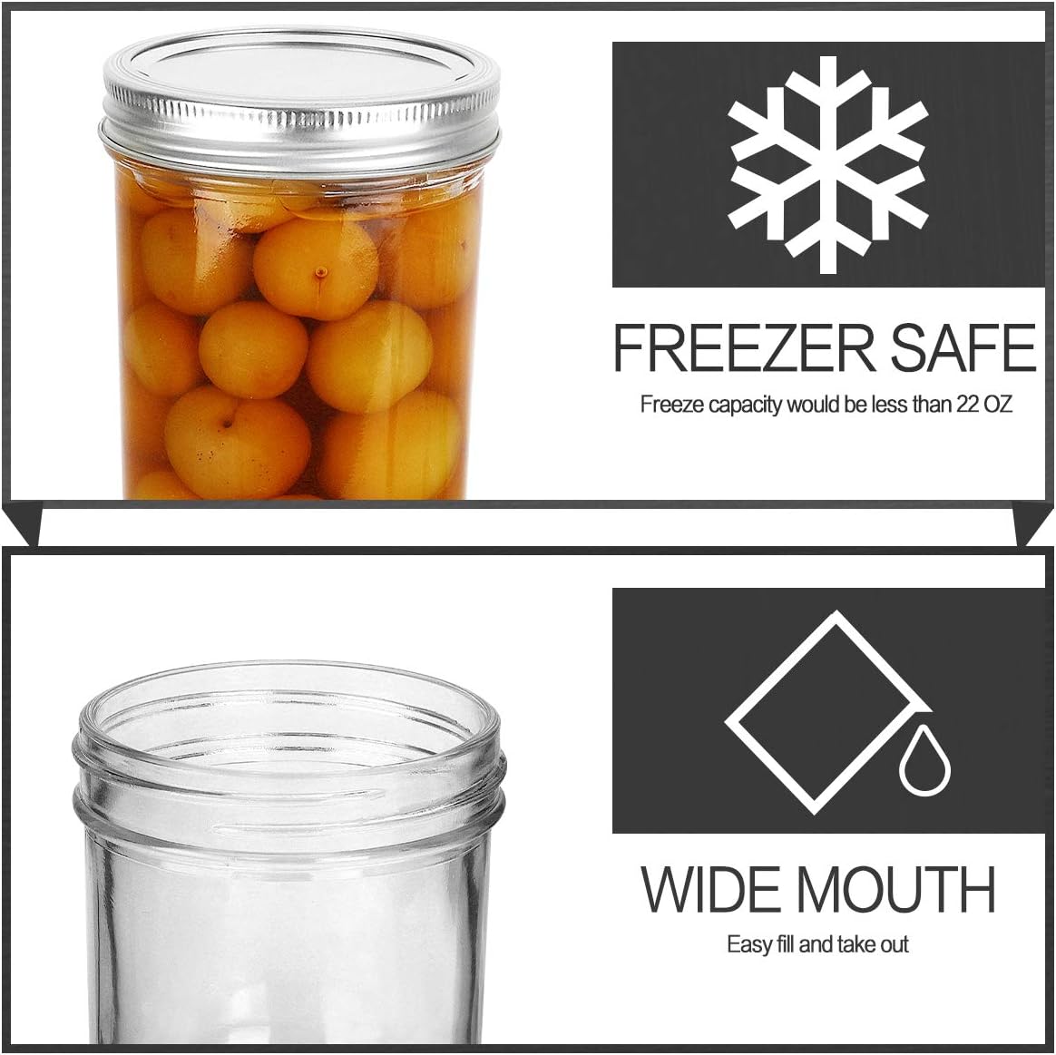 Premium Mason Jars Set for Easy Storage