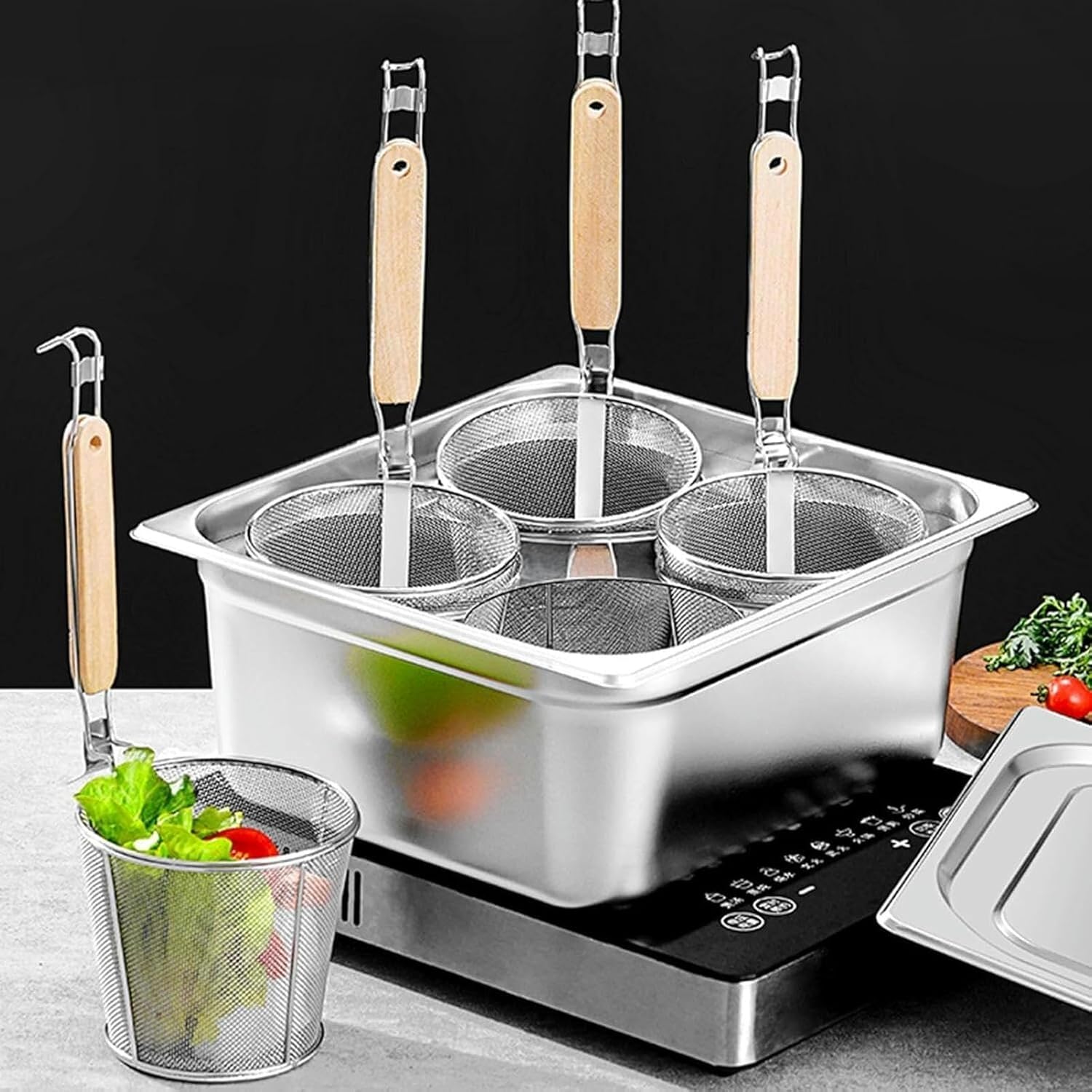 Stainless Steel Cooking Pots Set for Home Kitchen Multi-Purpose Pasta Pot