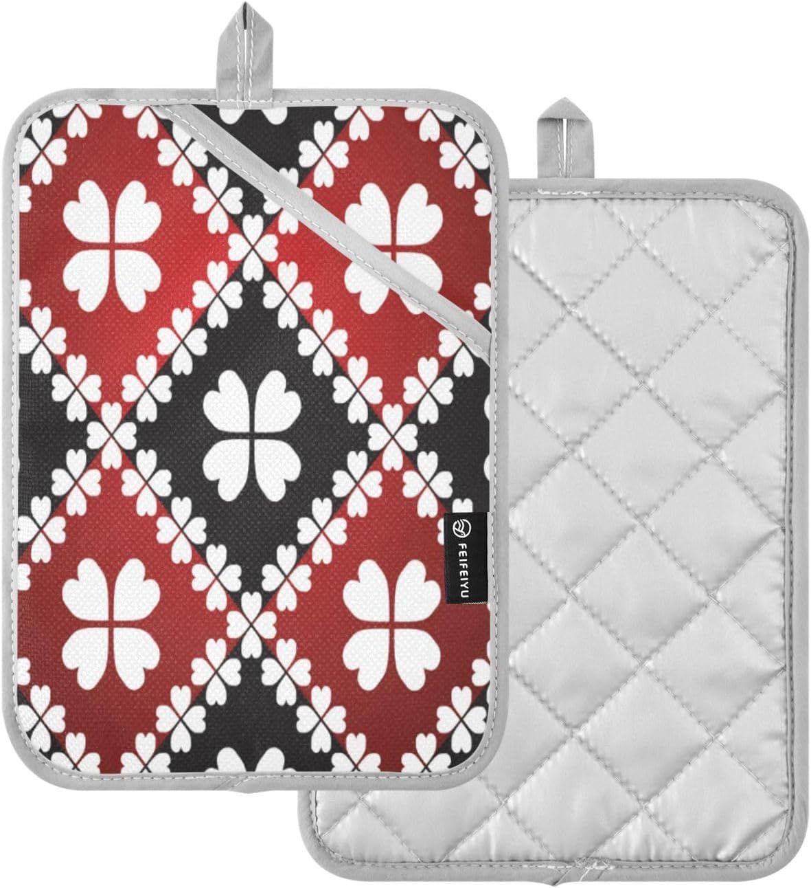 Hot Days in the Kitchen Shamrock Clover Potholders