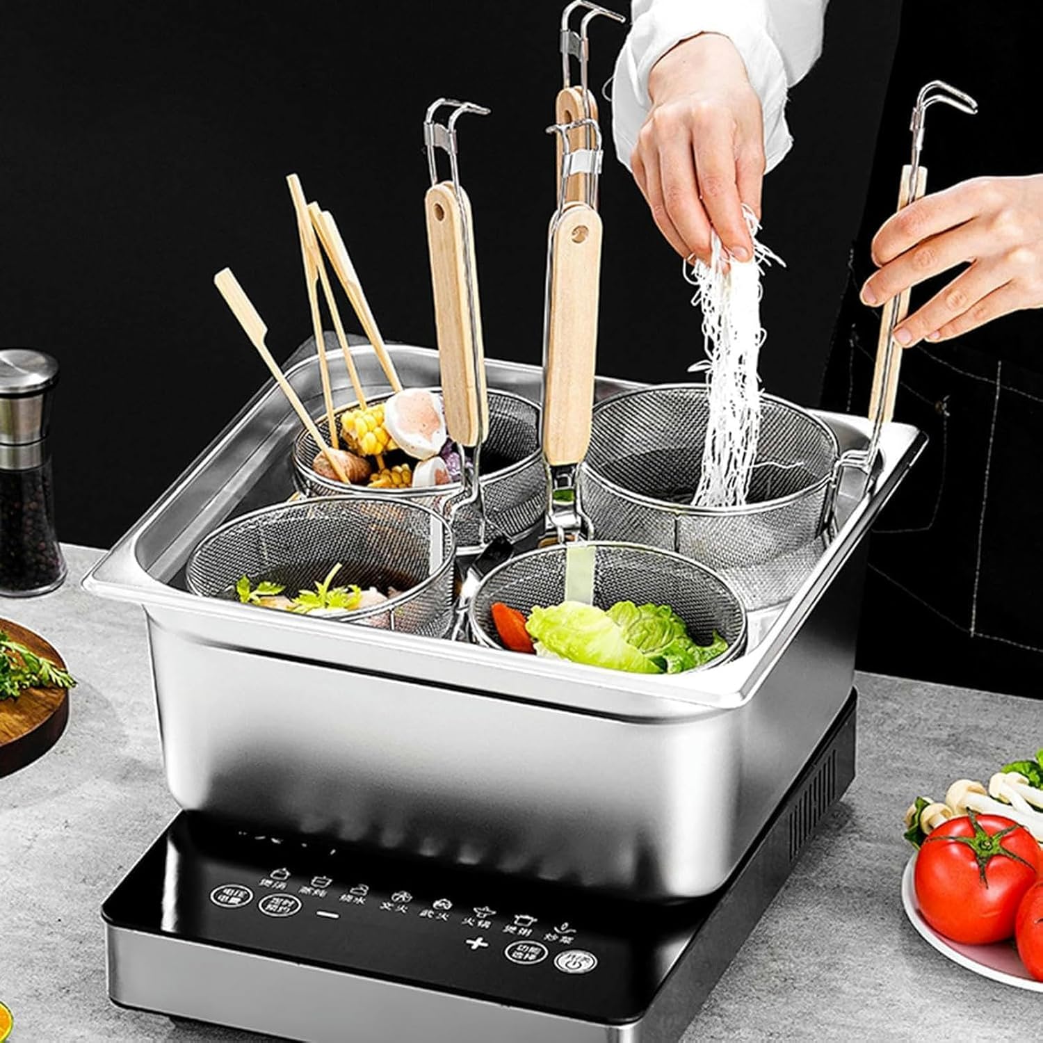 Stainless Steel Cooking Pots Set for Home Kitchen Multi-Purpose Pasta Pot