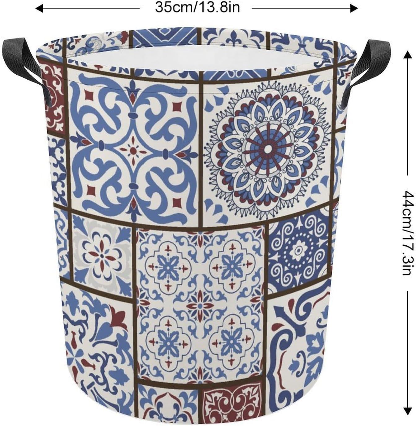 MEIKKO Tile Talavera Style Laundry Hamper