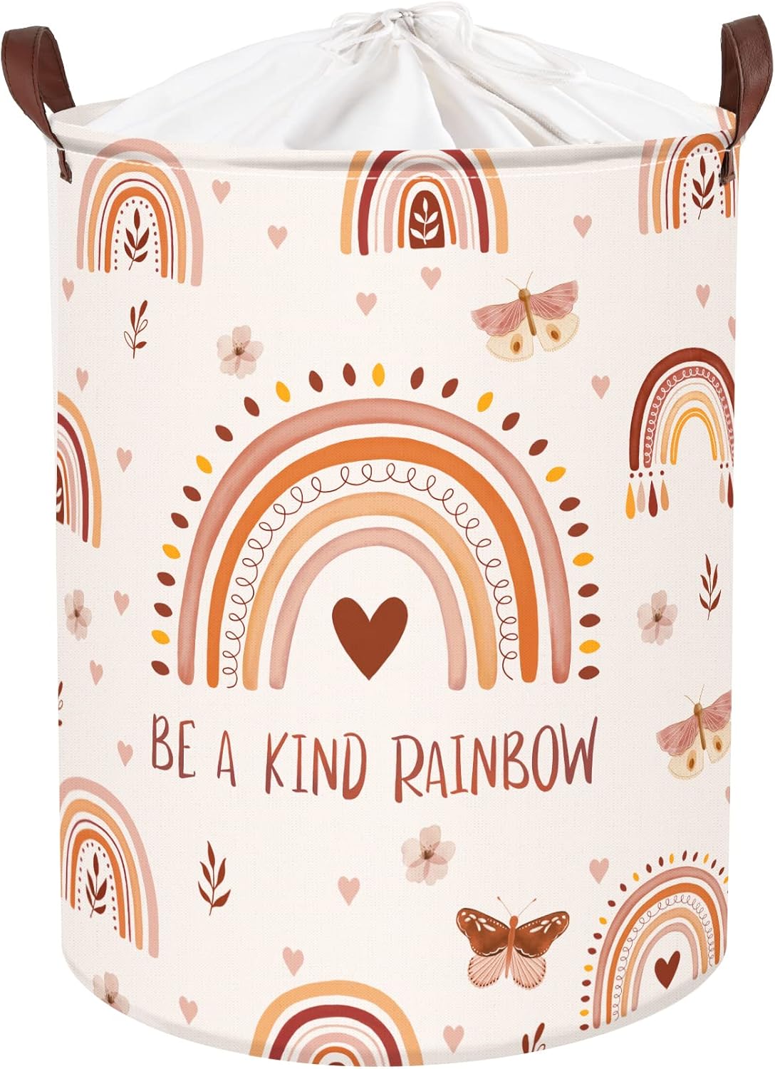 Clastyle Boho Pink Rainbow Laundry Hamper