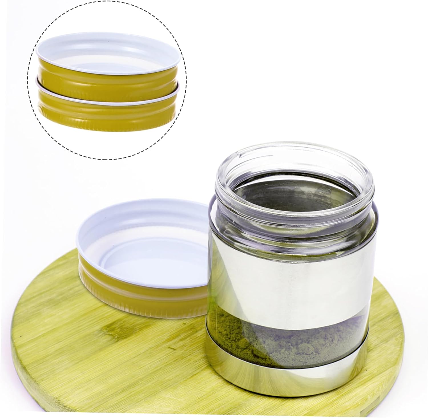 SECFOU 24 Mason Jar Lids Durable Eco-Friendly