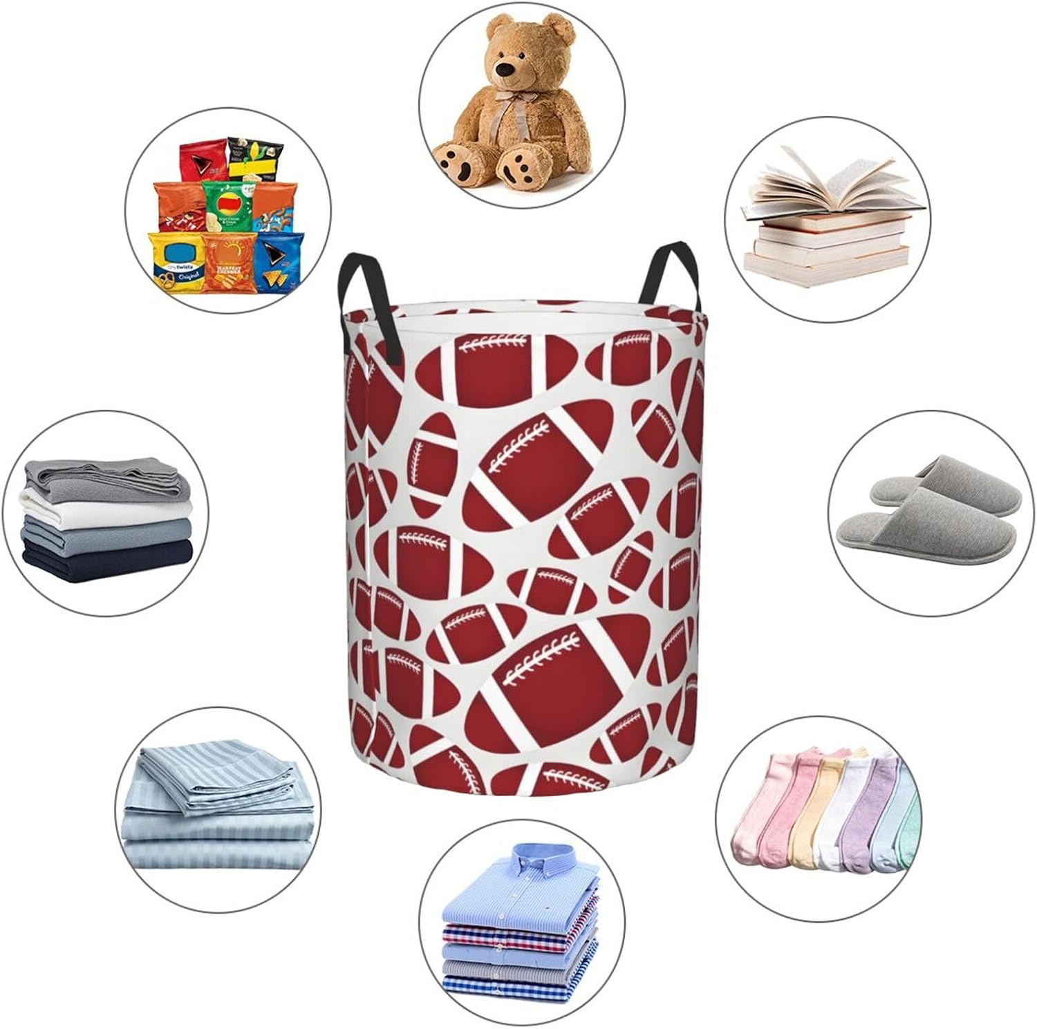 Football-Themed Laundry Hamper for Easy Storage