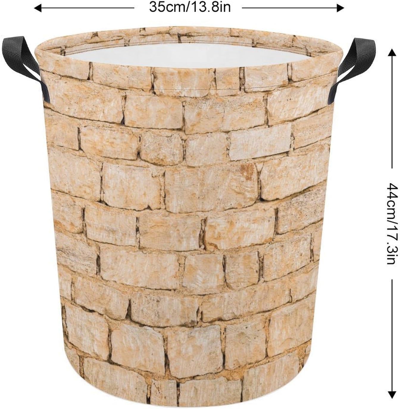 Old Stone Wall Blocks Storage Basket