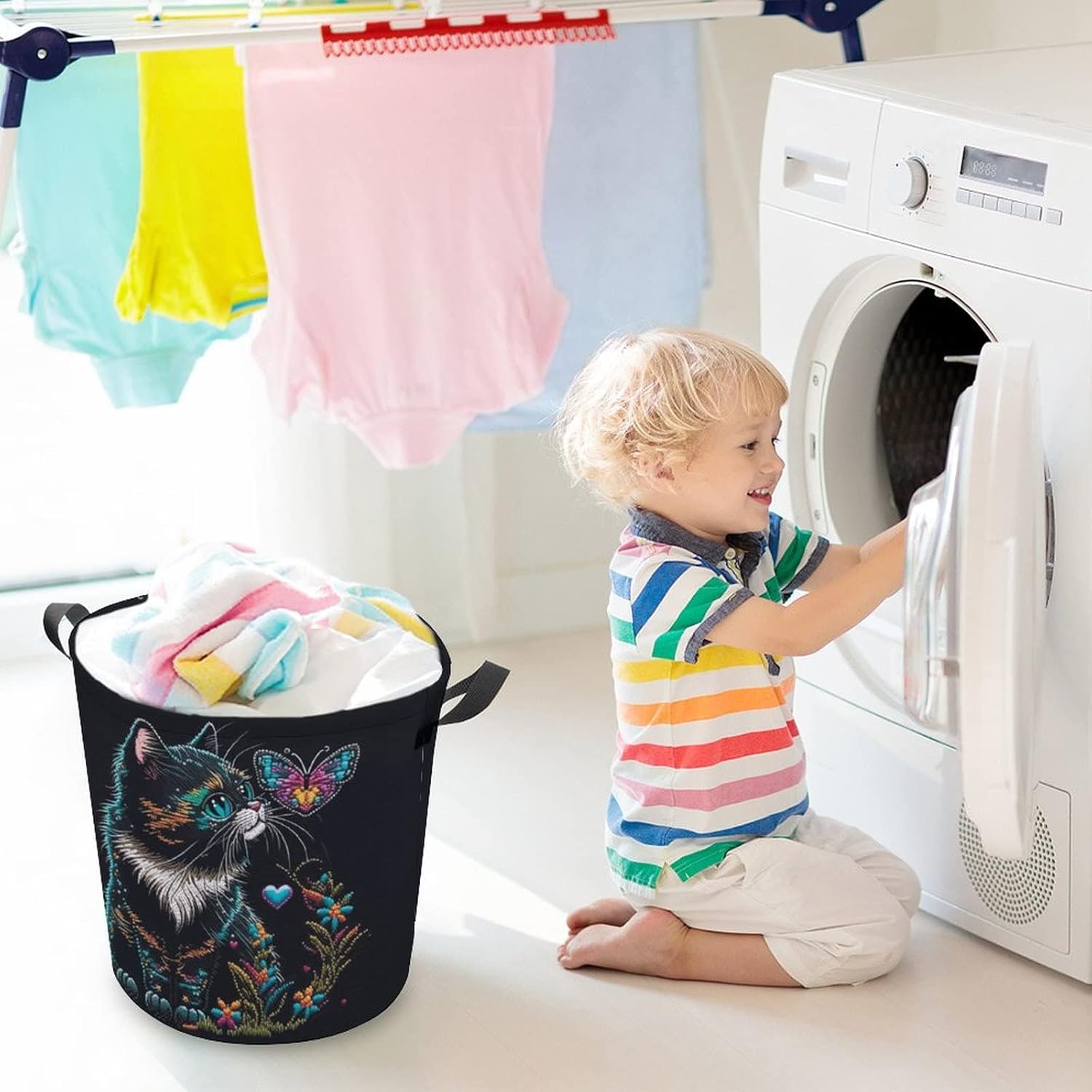 Waterproof Collapsible Laundry Basket for Home Kitchen
