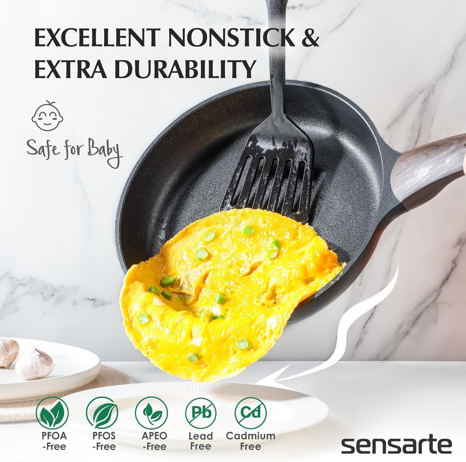 20-Piece Nonstick Cookware Set Induction Compatiblepfos-freeStay Cool Safe