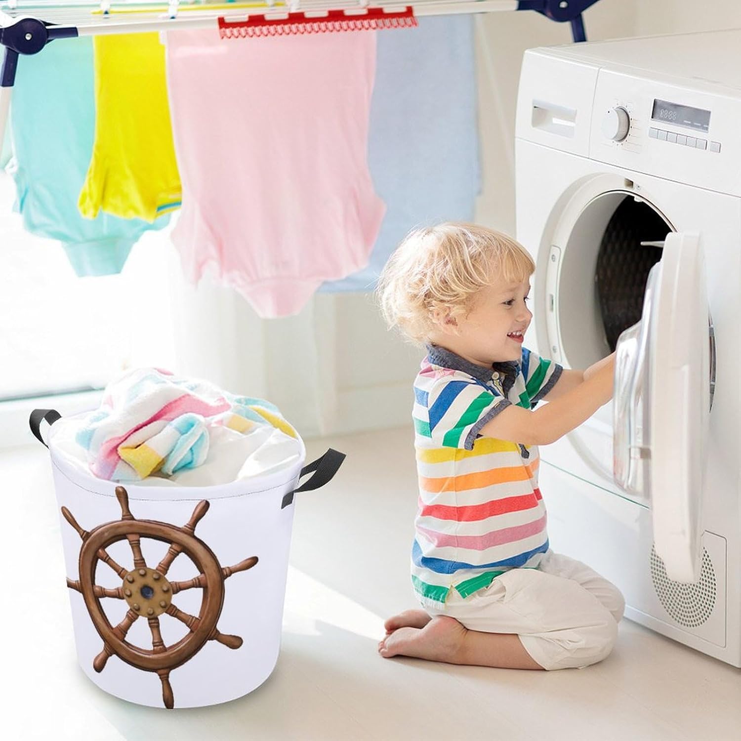 Exceptional Boat Steer Style Laundry Hamper