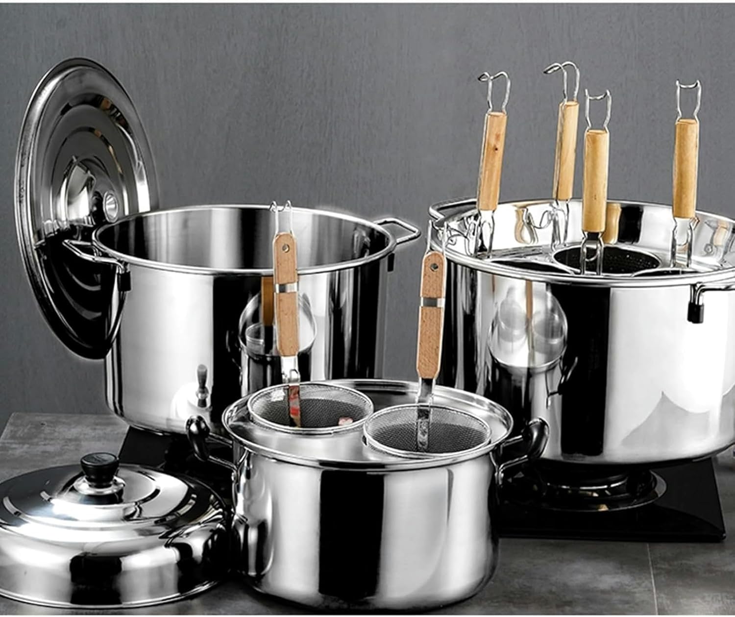 Stainless Steel Pasta Cooker Set with Strainer