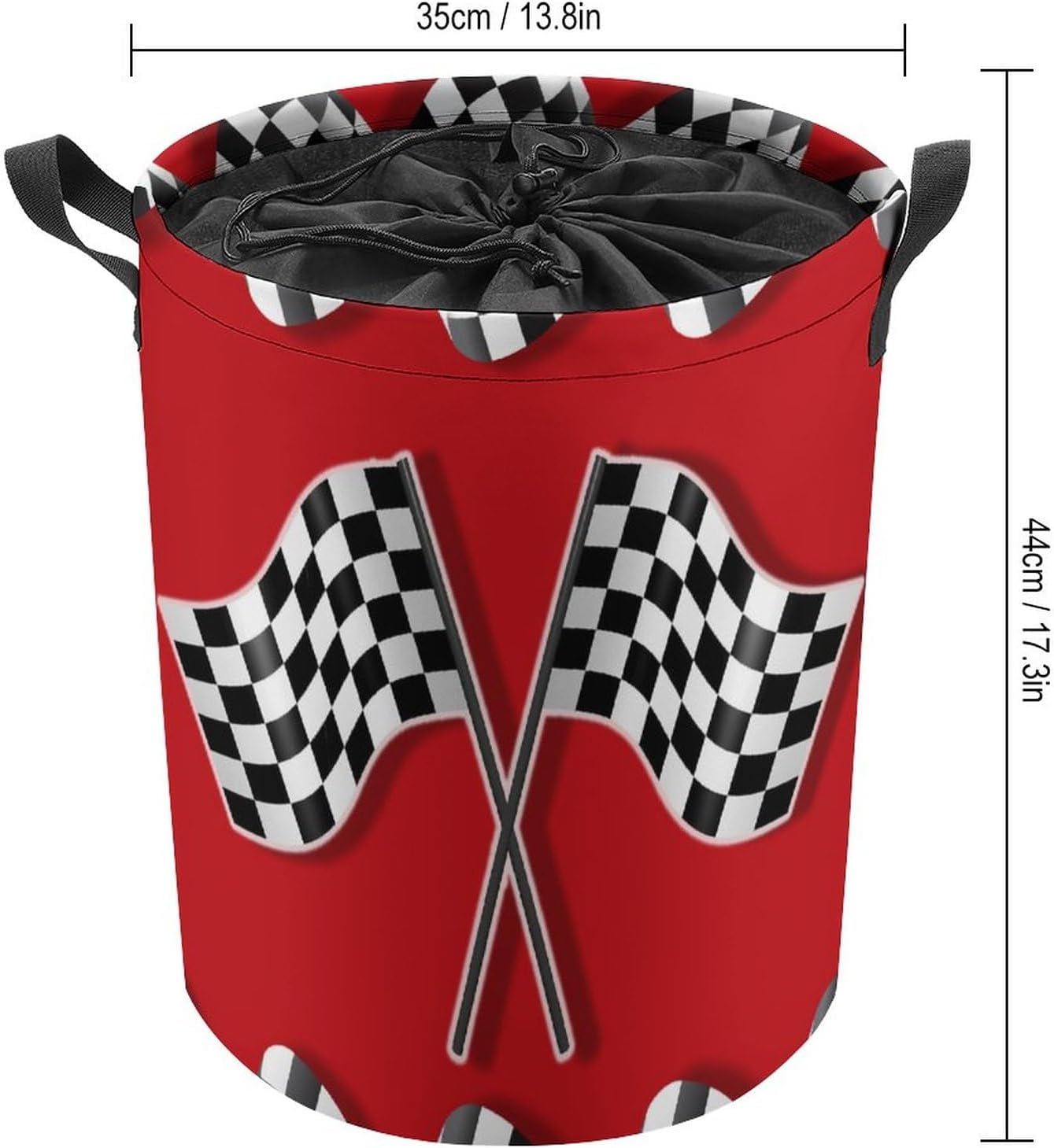 Fun Racecar Theme Laundry Hamper for Home or Travel Use