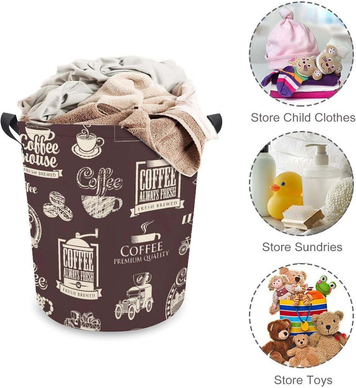 173x138-inch Waterproof Collapse Laundry Hamper for Durable Storage