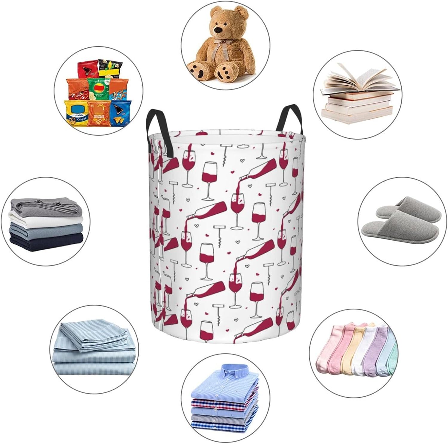 Collapsible Laundry Basket with Handles Easy to Use Storage for Bedrooms