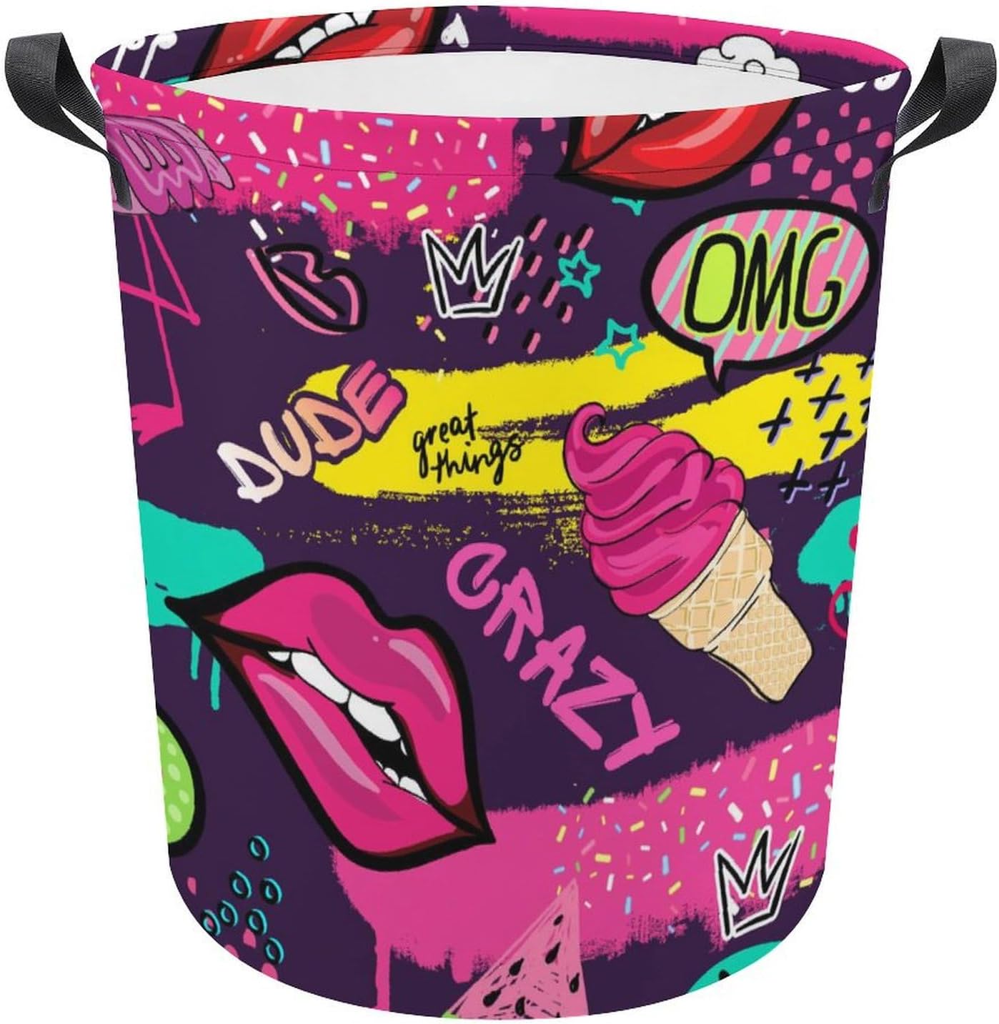 Collapsible Ice Cream Laundry Hamper