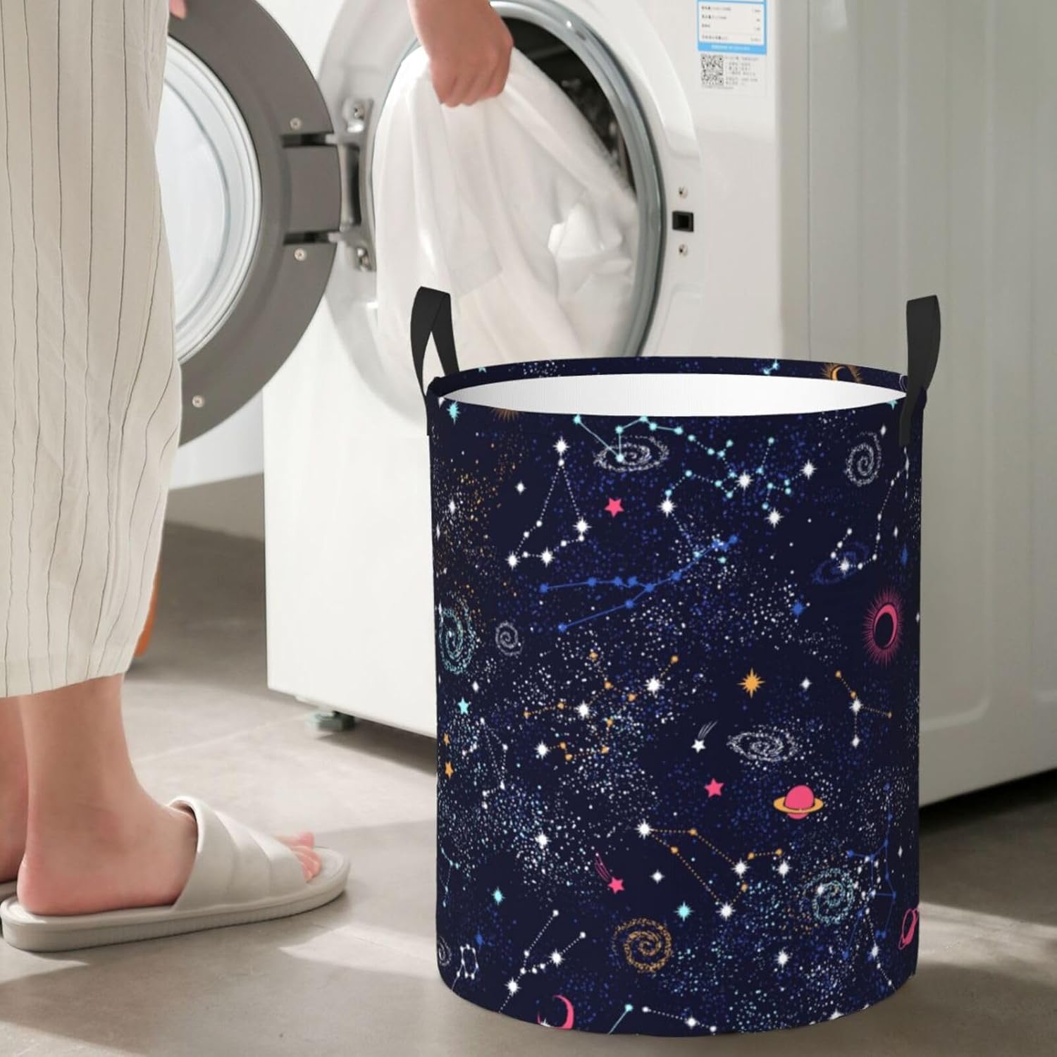 Galaxy Constellation Water Resistant Laundry Basket
