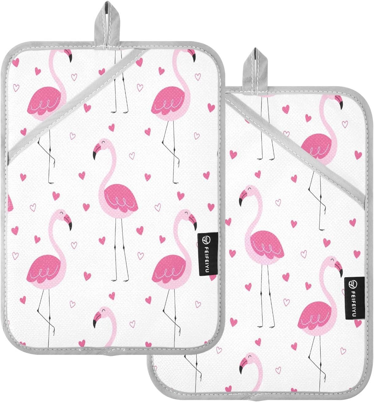 Elegant Pink Flamingos Heat Resistant Potholders