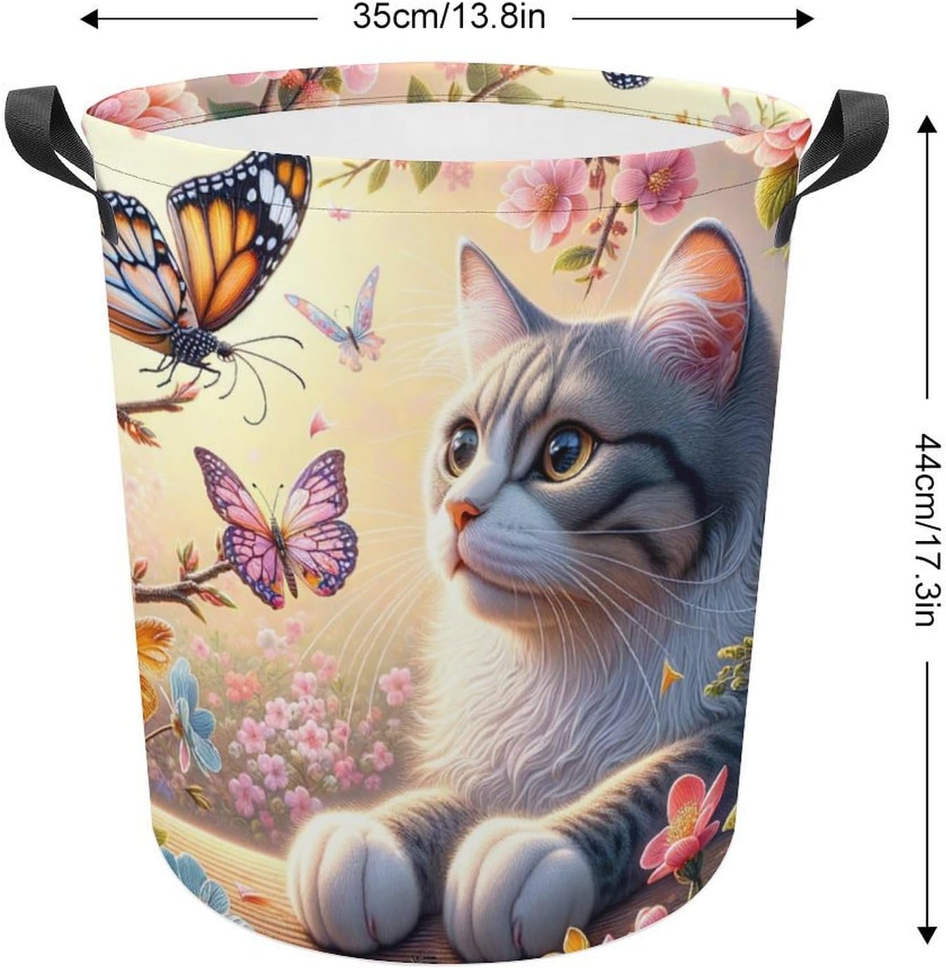 Meiko Butterfly Latern Foldable Laundry Hamper Durable Waterproof for All Uses